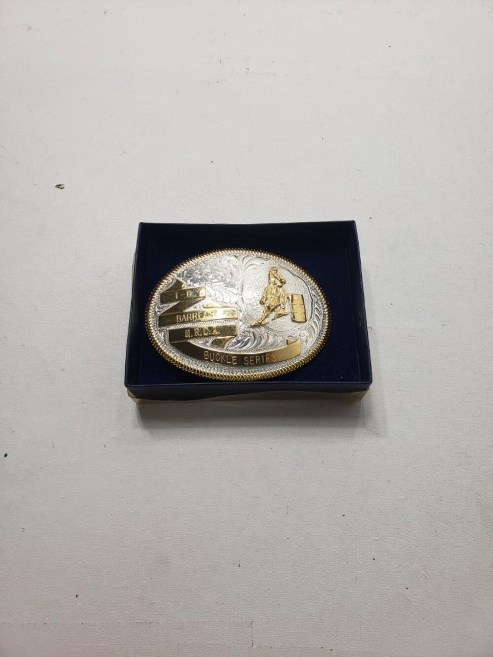 Montana Silversmiths 1-D Barrels OK Barrel Racing Western Belt Buckle K5569